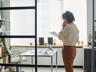 woman working in office
